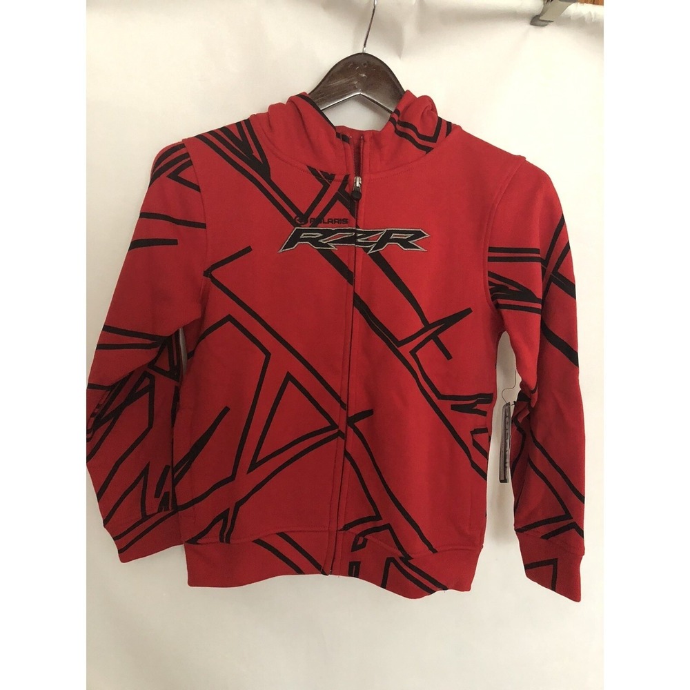 Polaris RZR Youth(Girls) Size L Drift‎ F Zip Up Hoodie Sweatshirt Red Black